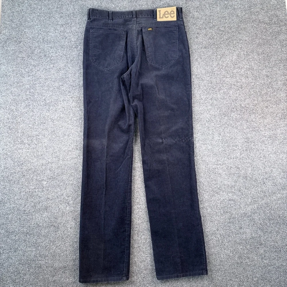 Vintage Lee Riders Corduroy Pants Mens 32x32 Blue Straight Leg Made in USA  80s